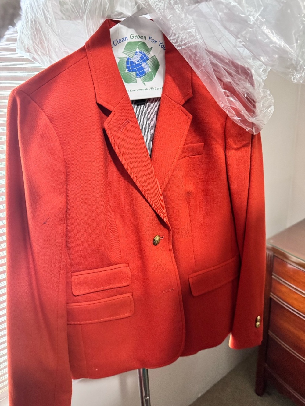 JCREW Wool Blazer, beautiful autumn rust color.